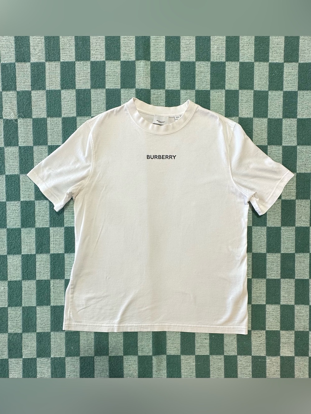 Burberry Women's Logo Cotton T-Shirt Size Medium White